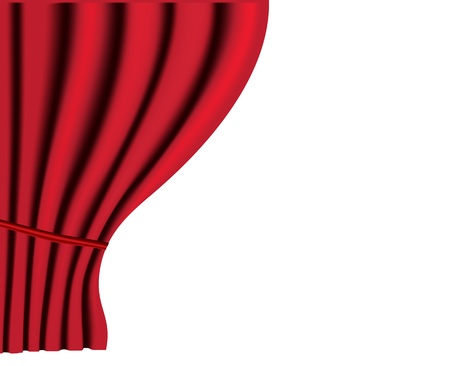 Theater stage with red curtain vector background for posterのイラスト素材
