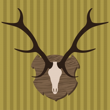 Moose head horns hunting trophy illustration background vectorのイラスト素材