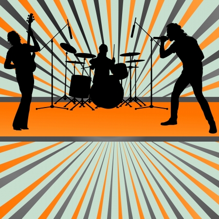 Rock concert band burst background vector for posterのイラスト素材
