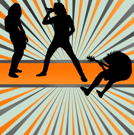 Rock concert band burst background vector for posterのイラスト素材