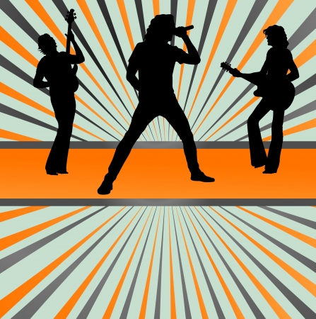 Rock concert band burst background vector for posterのイラスト素材