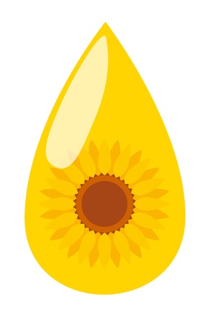 Sunflower seed oil drop vector background energy concept for posterのイラスト素材