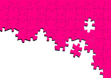 Abstract pink puzzle vector background with place for your contentのイラスト素材