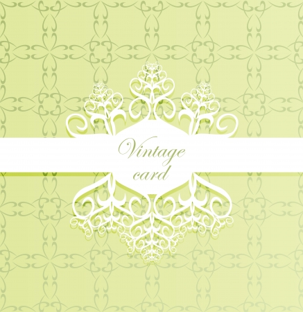 Green vintage card designのイラスト素材