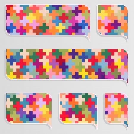 Colorful speech bubbles and balloons cloud illustration collection background vectorのイラスト素材