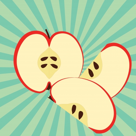 Apple background vector for posterのイラスト素材