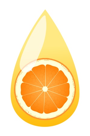 Orange juice splashing drop vector background conceptのイラスト素材