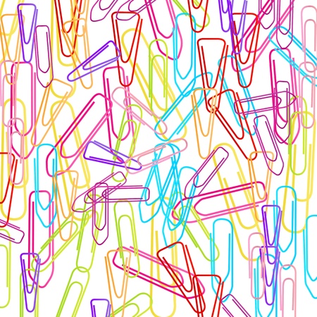 Paper clip set vector background for posterのイラスト素材