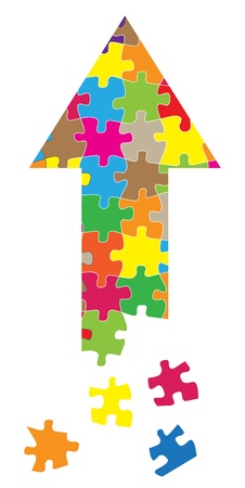 Arrow puzzle vector background conceptのイラスト素材
