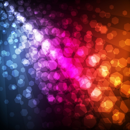 Neon abstract lines design on dark background vectorのイラスト素材