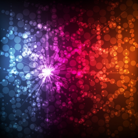 Neon abstract lines design on dark background vectorのイラスト素材