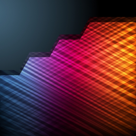 Neon abstract lines design on dark background vectorのイラスト素材