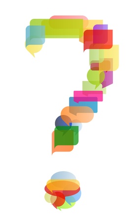 Question mark speech bubbles vector backgroundのイラスト素材
