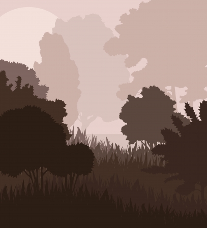 Natural landscape vector background for posterのイラスト素材