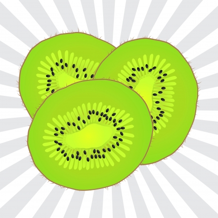 Juicy kiwi fruit vector background for posterのイラスト素材