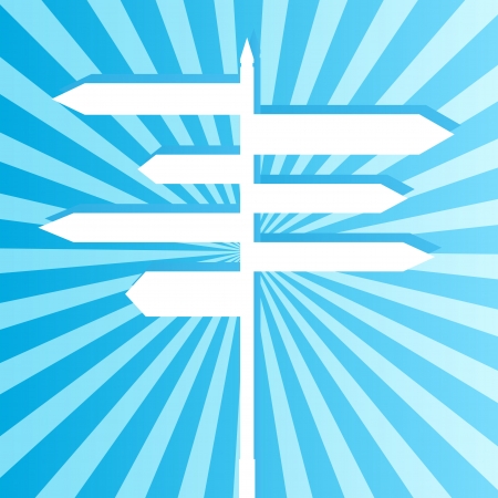 Crossroad sign post vector background for posterのイラスト素材