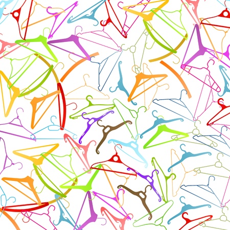 Set of coat hangers set background vectorのイラスト素材