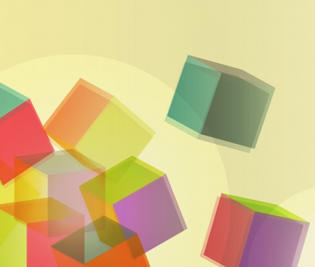Abstract cube background vector for posterのイラスト素材