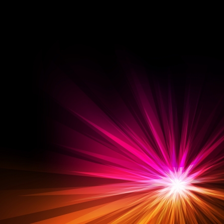 Neon abstract lines design on dark background のイラスト素材