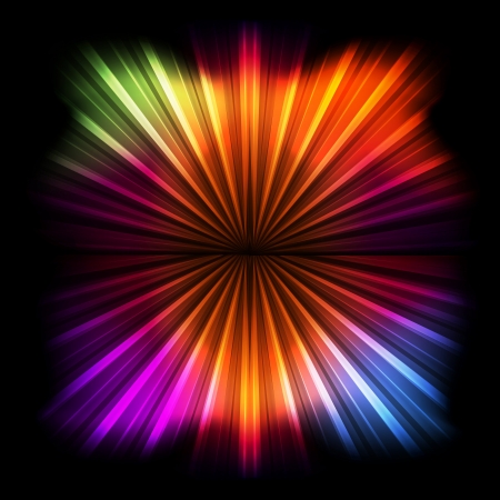 Abstract burst background with neon effects and colorful lightsのイラスト素材