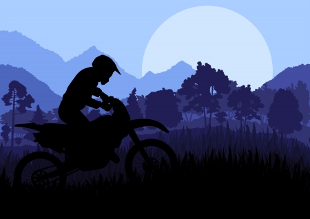 Motorbike riders motorcycle silhouette backgroundのイラスト素材