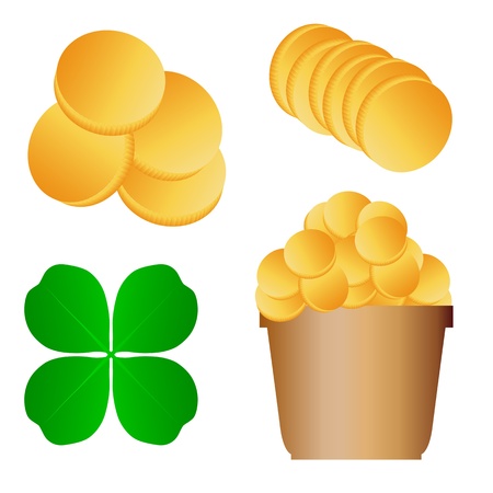 Patrick day vector set backgroundのイラスト素材