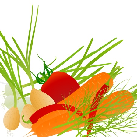 Ecology vegetables vector background for posterのイラスト素材