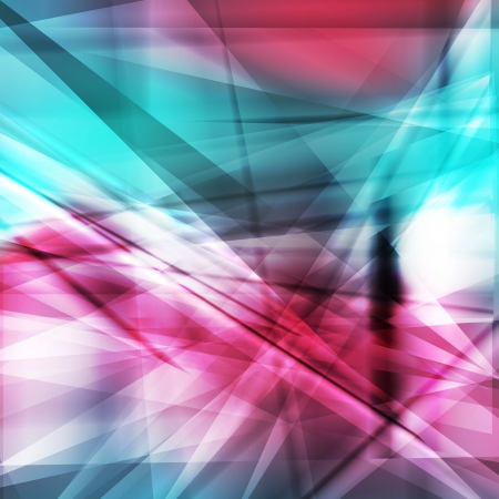 Neon abstract lines design on dark background vector conceptのイラスト素材