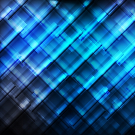 Blue abstract vector background concept with neon linesのイラスト素材