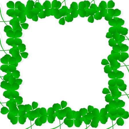 Irish four leaf lucky clovers happy St. Patrick's day background vectorのイラスト素材