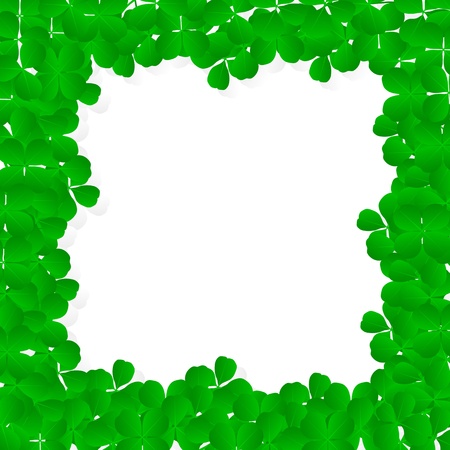 Irish four leaf lucky clovers happy St. Patrick's day background vectorのイラスト素材