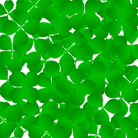Irish four leaf lucky clovers happy St. Patrick's day background vectorのイラスト素材