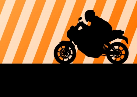Motorbike rider motorcycle silhouette vectorのイラスト素材