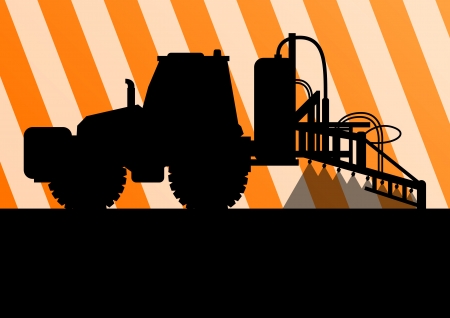 Agriculture tractor background illustration vectorのイラスト素材