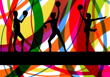 Gymnast with ball vectorのイラスト素材