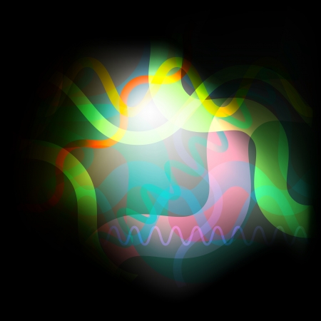 Abstract neon lines background template for posterのイラスト素材