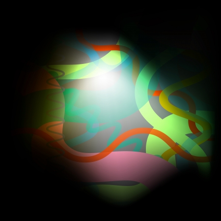 Abstract neon lines background template for posterのイラスト素材