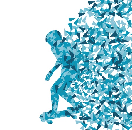 Skateboarder abstract background template conceptのイラスト素材