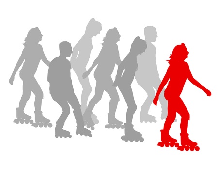 Skater silhouette winner backgroundのイラスト素材