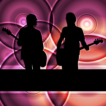 Guitar player vector background concept for posterのイラスト素材