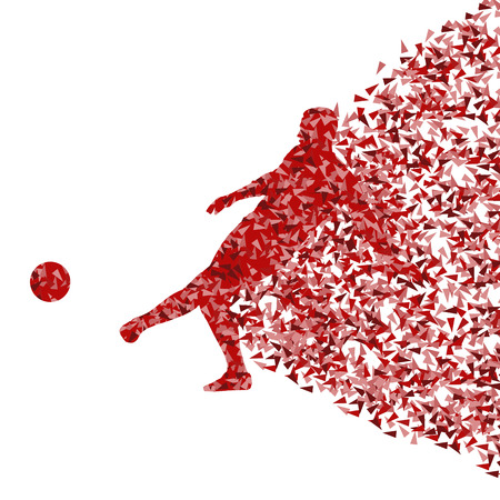 Soccer player ball kick vector background concept for posterのイラスト素材