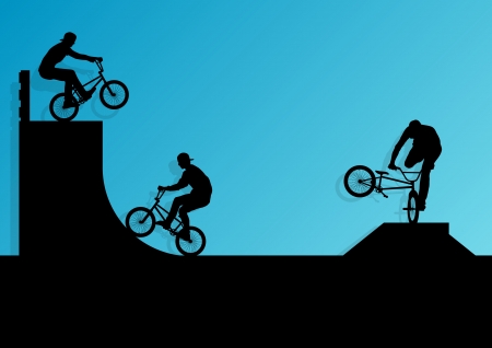 Extreme cyclists bicycle riders のイラスト素材