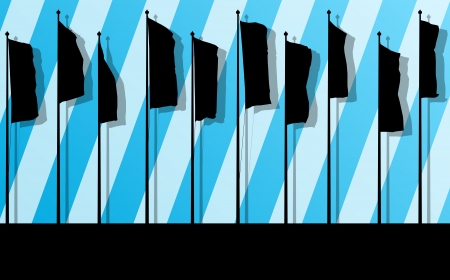 Waving flagsのイラスト素材