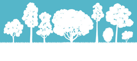 Ecology concept detailed forest treeのイラスト素材