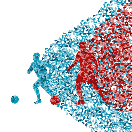 Soccer player vector background concept made of fragments for posterのイラスト素材