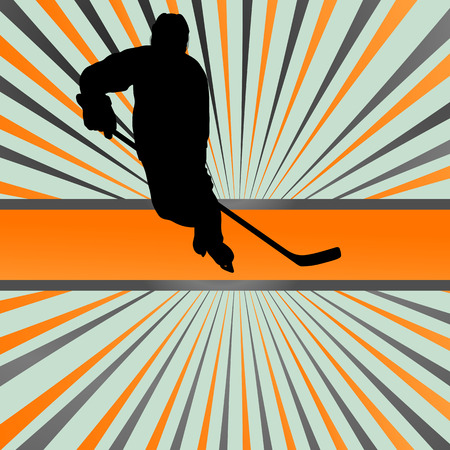 Ice hockey player silhouette sport abstract vector background concept for posterのイラスト素材