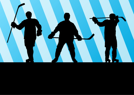 Ice hockey player silhouette sport abstract vector background concept for posterのイラスト素材
