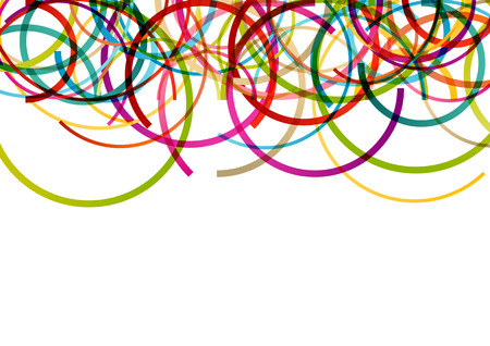 Color circle round ellipse lines waves colorful mosaic abstract illustration background vectorのイラスト素材