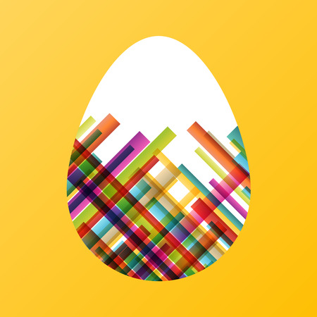 Easter egg fresh spring color line abstract background illustration vectorのイラスト素材