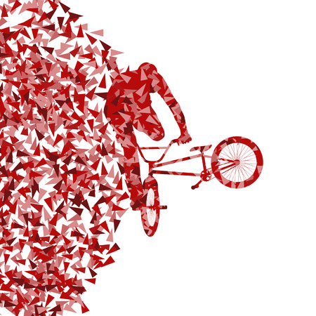 Extreme bicycle riders sport vector background illustration concept for posterのイラスト素材